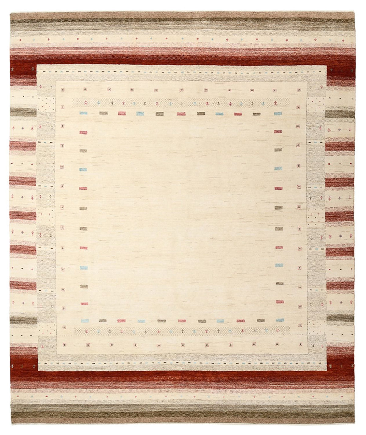 Gabbeh-mattan - Loribaft Indus - 300 x 254 cm - ljusbeige
