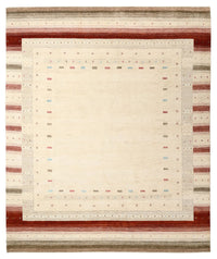 Gabbeh-mattan - Loribaft Indus - 300 x 254 cm - ljusbeige