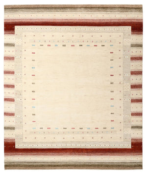 Gabbeh-mattan - Loribaft Indus - 300 x 254 cm - ljusbeige