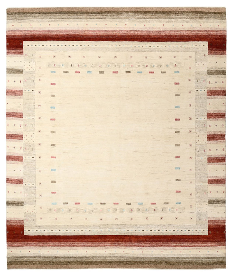 Gabbeh-mattan - Loribaft Indus - 300 x 254 cm - ljusbeige