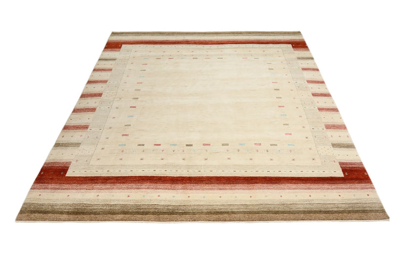 Gabbeh-mattan - Loribaft Indus - 300 x 254 cm - ljusbeige