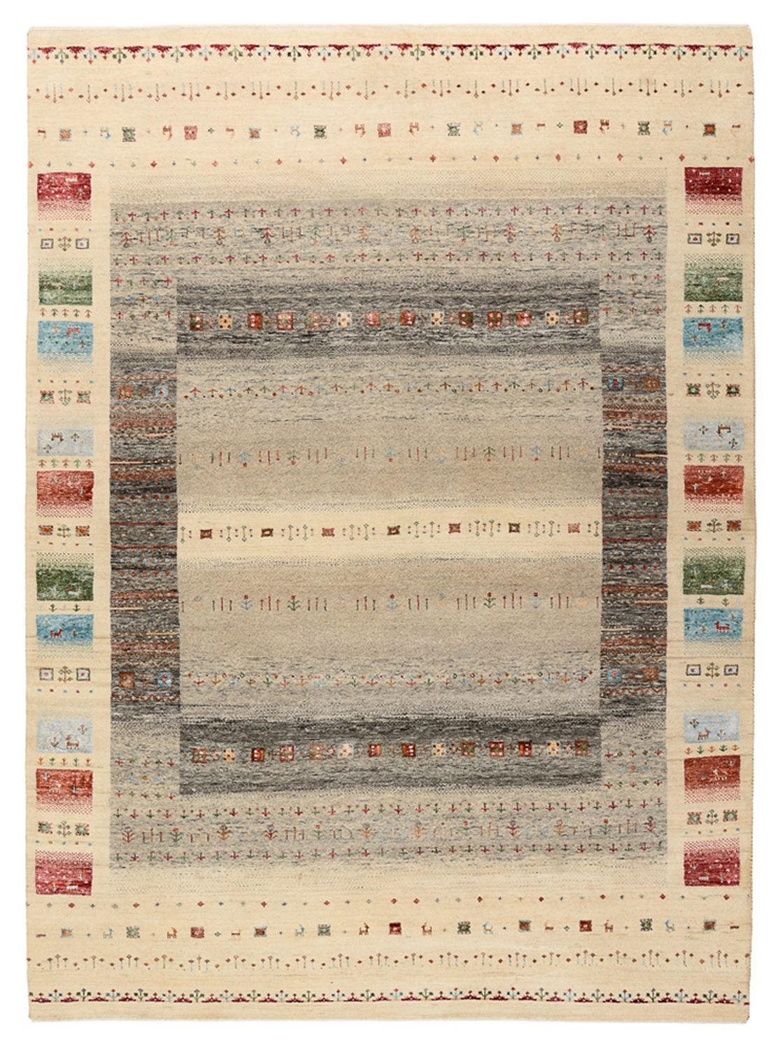 Gabbeh-mattan - Loribaft Indus - 244 x 177 cm - ljusbeige