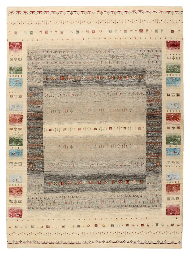 Gabbeh-mattan - Loribaft Indus - 244 x 177 cm - ljusbeige