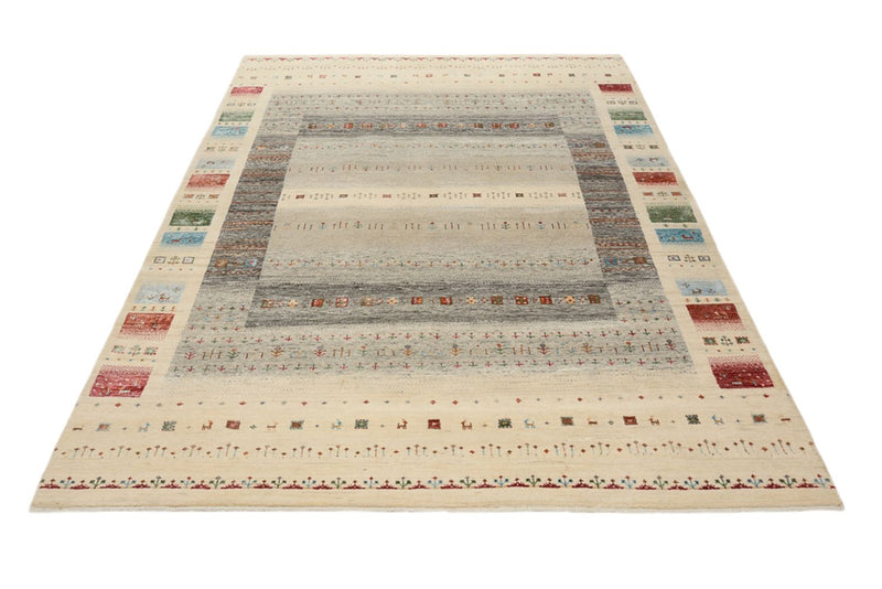 Gabbeh-mattan - Loribaft Indus - 244 x 177 cm - ljusbeige