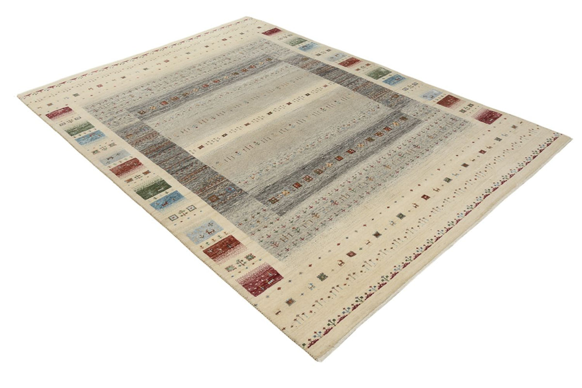 Gabbeh-mattan - Loribaft Indus - 244 x 177 cm - ljusbeige