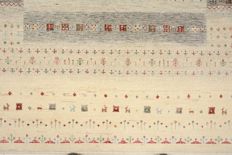 Gabbeh-mattan - Loribaft Indus - 204 x 146 cm - ljusbeige