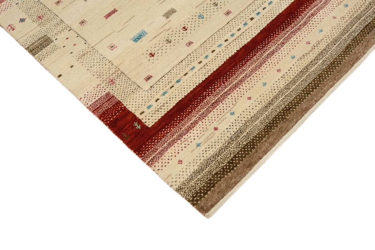 Runner Gabbeh-mattan - Loribaft Indus - 298 x 83 cm - ljusbeige