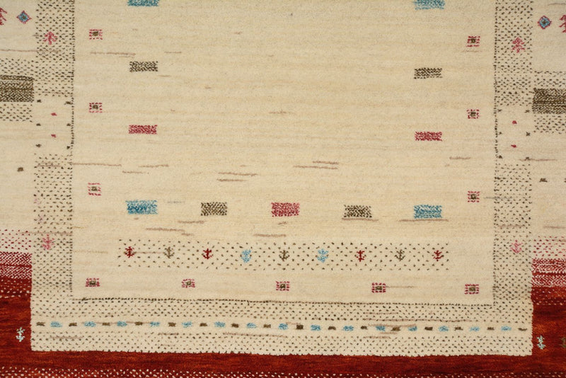 Runner Gabbeh-mattan - Loribaft Indus - 298 x 83 cm - ljusbeige