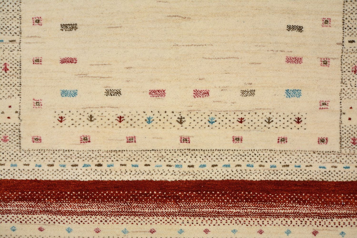 Runner Gabbeh-mattan - Loribaft Indus - 243 x 84 cm - ljusbeige