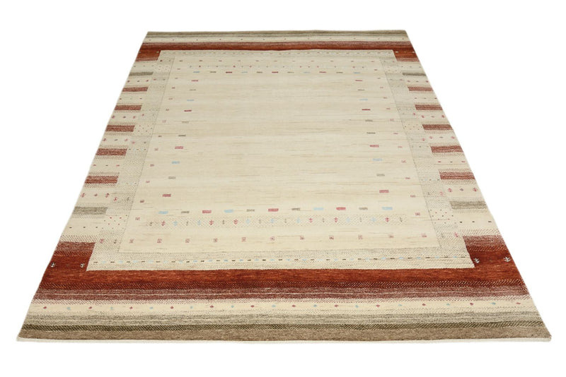 Gabbeh-mattan - Loribaft Indus - 239 x 169 cm - ljusbeige