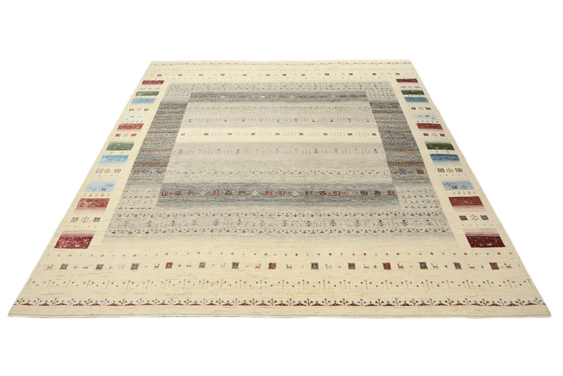 Gabbeh-mattan - Loribaft Indus - 304 x 251 cm - ljusbeige