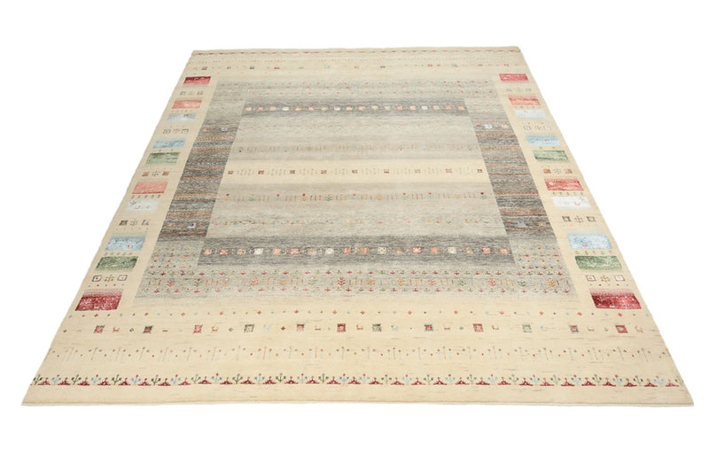 Gabbeh-mattan - Loribaft Indus - 304 x 251 cm - ljusbeige