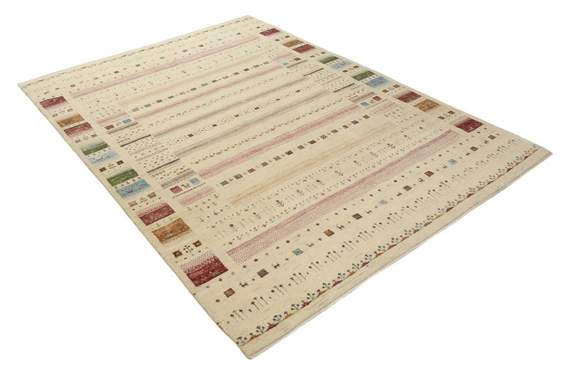 Gabbeh-mattan - Loribaft Indus - 239 x 174 cm - ljusbeige