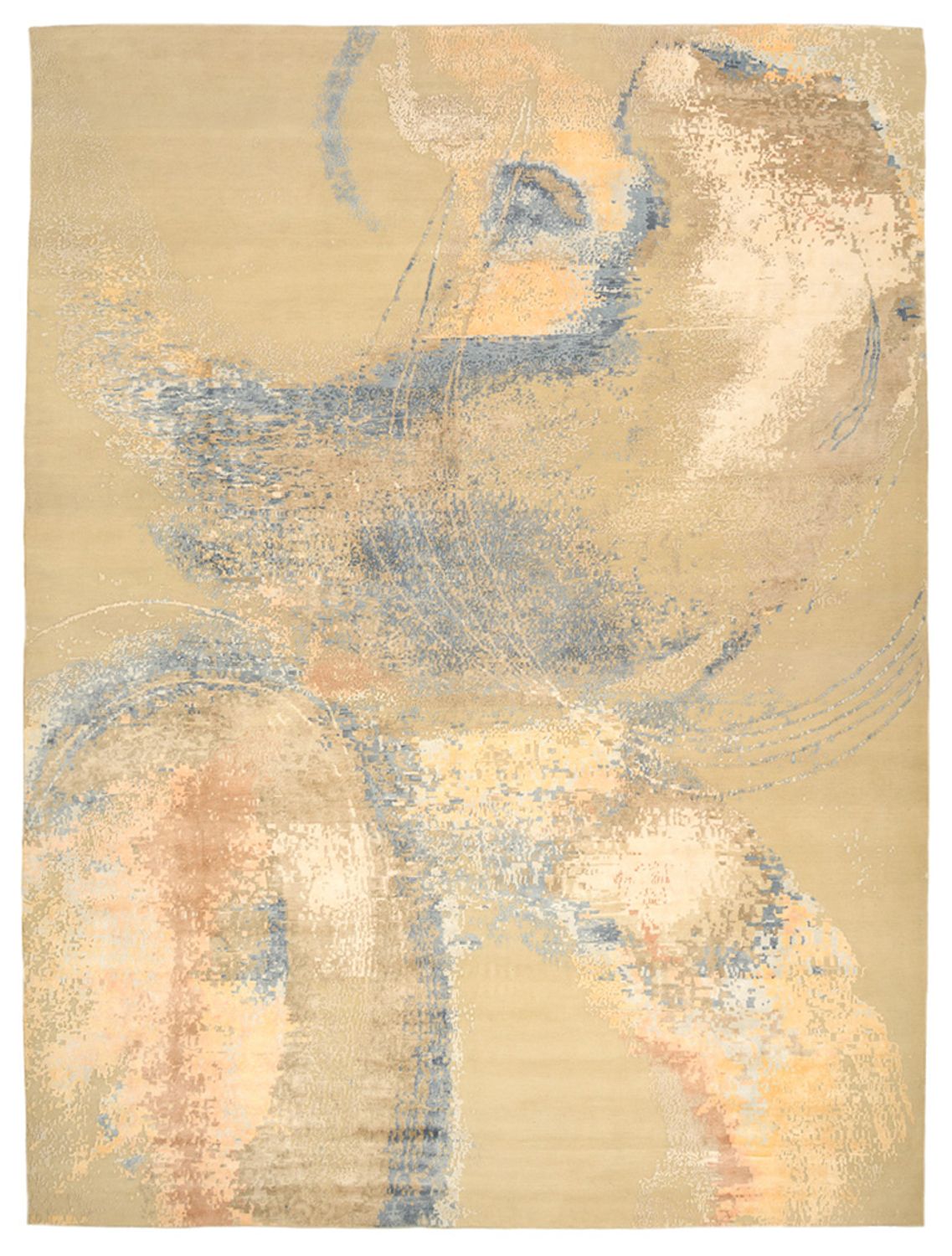 Designermatta - 372 x 281 cm - ljusbeige