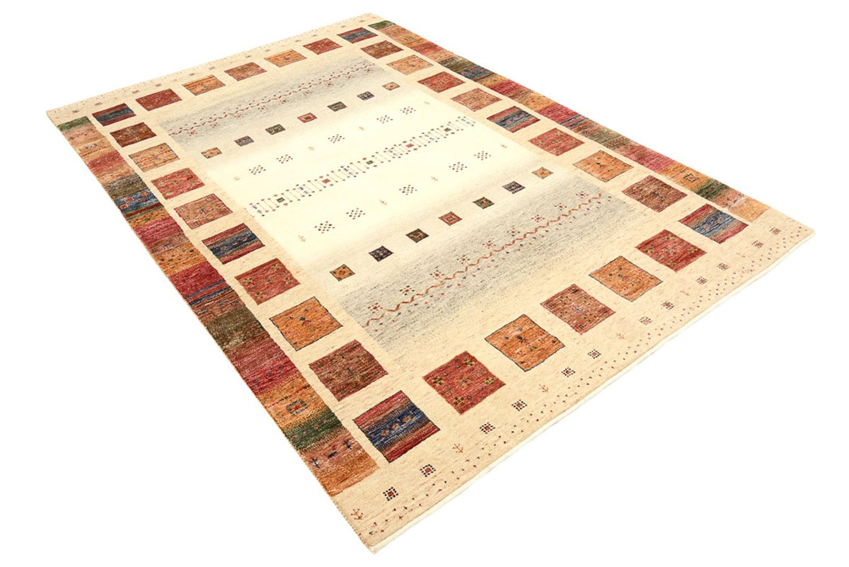 Gabbeh-mattan - Loribaft Indus - 242 x 168 cm - flerfärgad