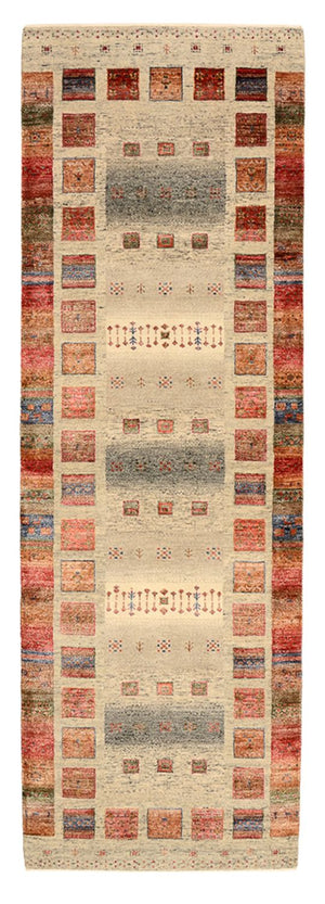 Runner Gabbeh-mattan - Loribaft Indus - 247 x 82 cm - flerfärgad