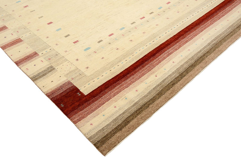 Gabbeh-mattan - Loribaft Indus - 349 x 251 cm - ljusbeige