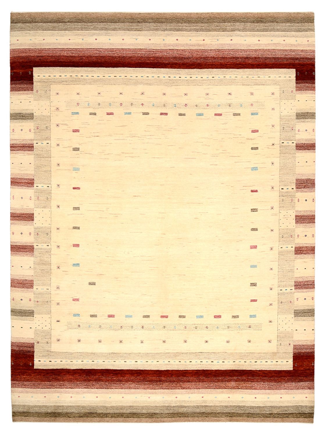 Gabbeh-mattan - Loribaft Indus - 342 x 254 cm - ljusbeige