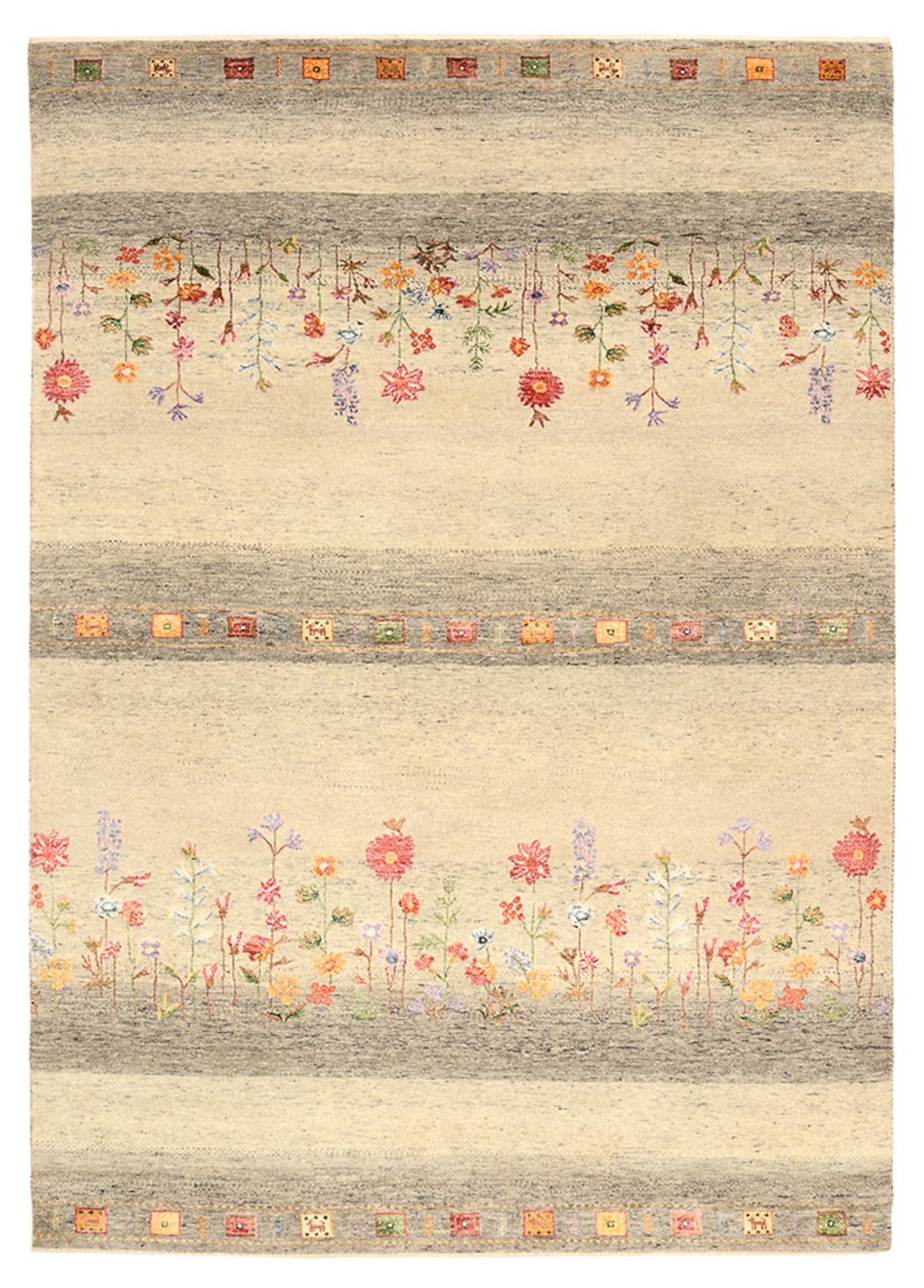 Gabbeh-mattan - Loribaft Indus - 244 x 173 cm - ljusbeige