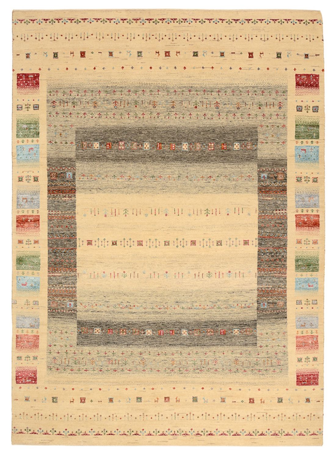 Gabbeh-mattan - Loribaft Indus - 243 x 171 cm - flerfärgad