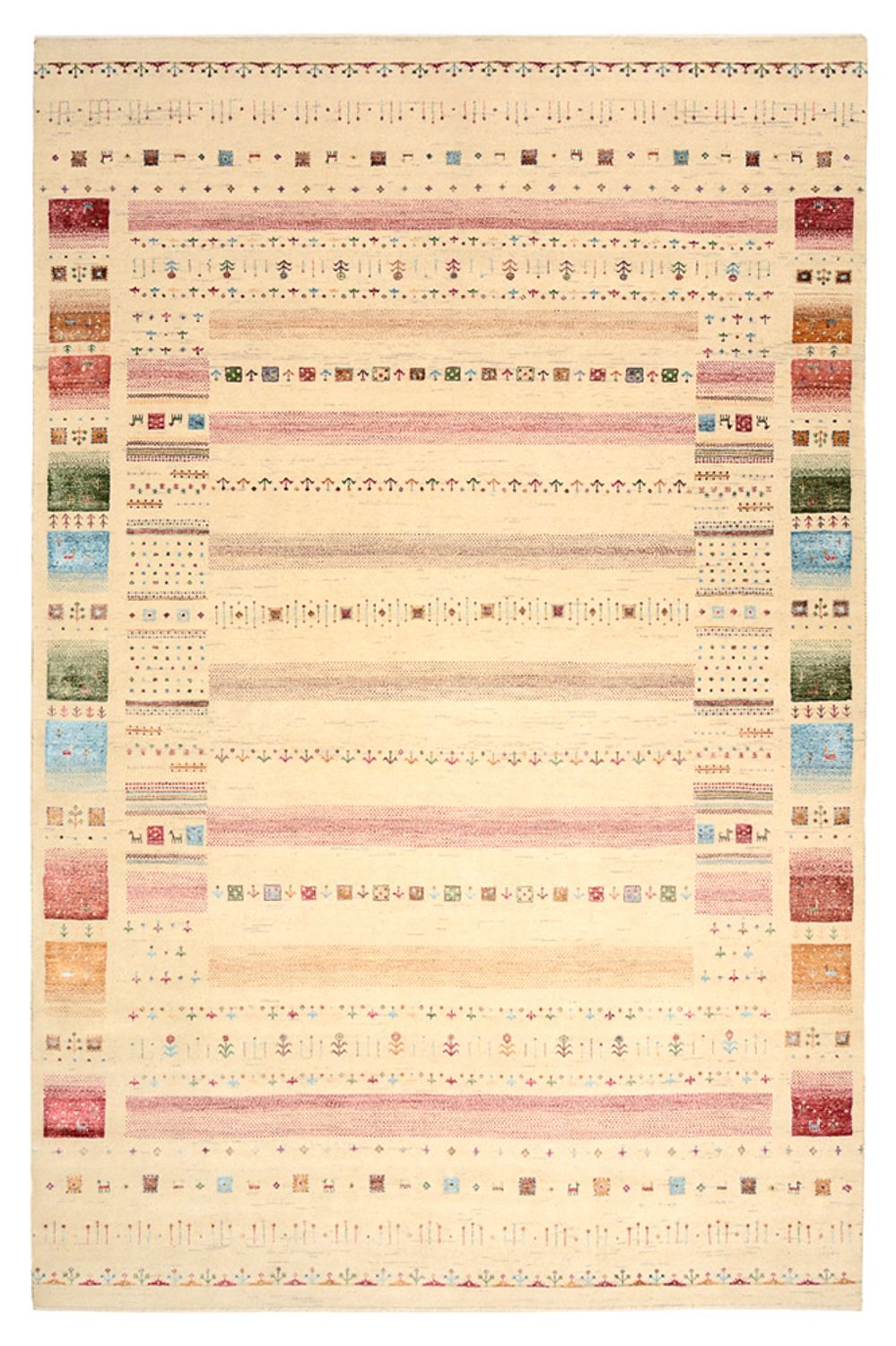 Gabbeh-mattan - Loribaft Indus - 304 x 200 cm - flerfärgad