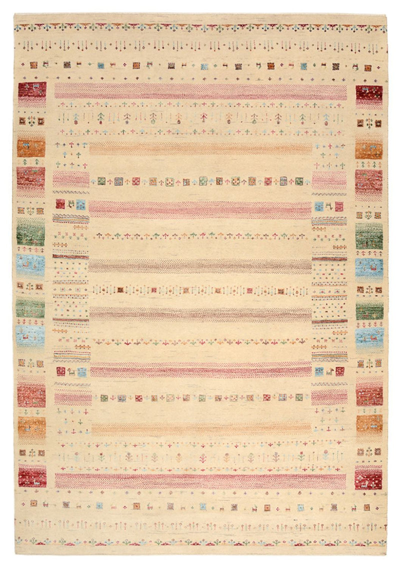 Gabbeh-mattan - Loribaft Indus - 246 x 171 cm - flerfärgad