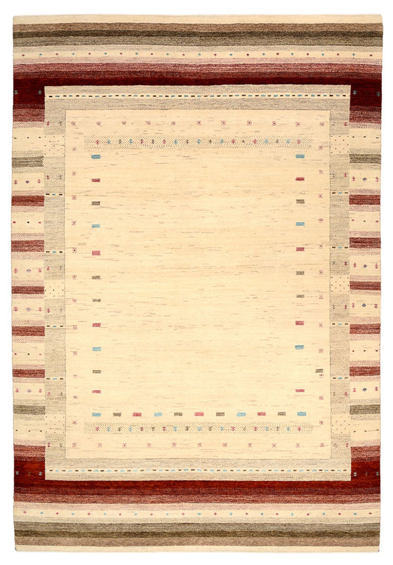 Gabbeh-mattan - Loribaft Indus - 296 x 203 cm - ljusbeige