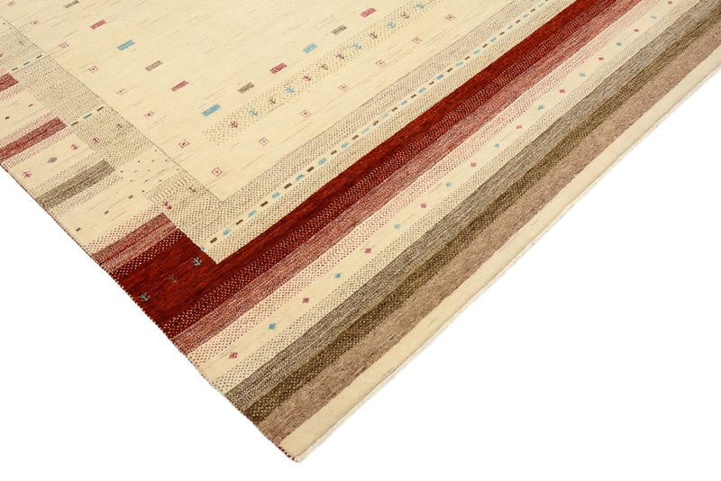 Gabbeh-mattan - Loribaft Indus - 296 x 203 cm - ljusbeige