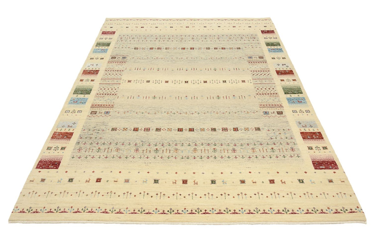 Gabbeh-mattan - Loribaft Indus - 241 x 172 cm - mörk beige