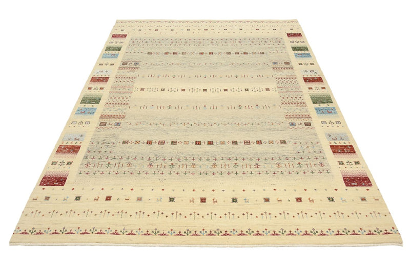 Gabbeh-mattan - Loribaft Indus - 241 x 172 cm - mörk beige