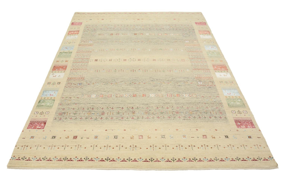 Gabbeh-mattan - Loribaft Indus - 241 x 172 cm - mörk beige