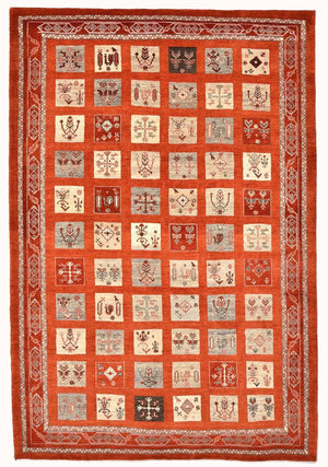 Gabbeh-matta - Loribaft Persian - 258 x 173 cm - röd