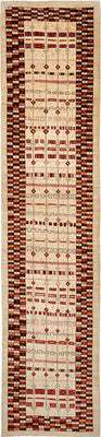 Runner Gabbeh-matta - Loribaft Persian - 391 x 88 cm - flerfärgad