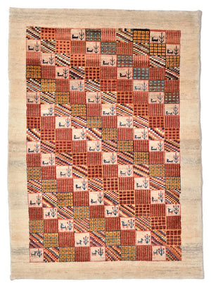 Gabbeh-matta - Loribaft Persian - 142 x 101 cm - röd