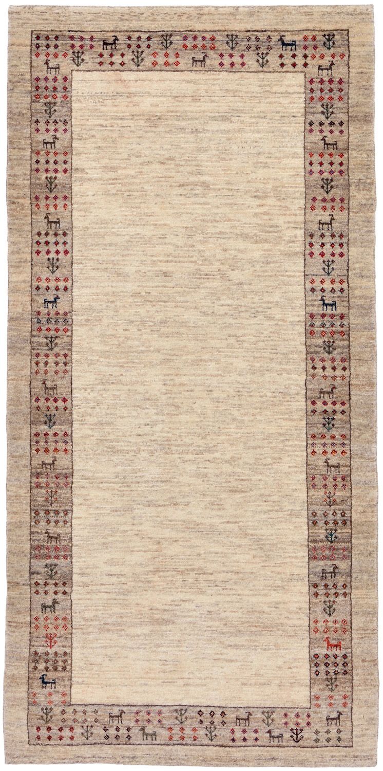 Runner Gabbeh-matta - Loribaft Persian - 176 x 84 cm - sand