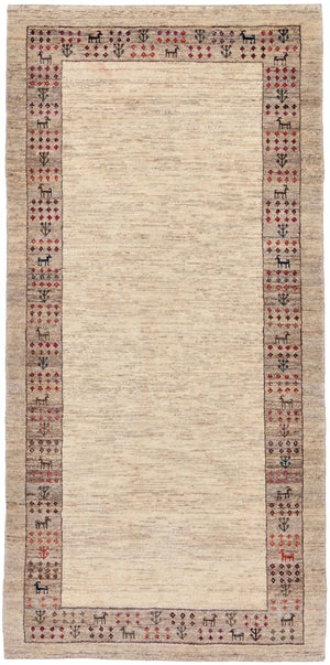 Runner Gabbeh-matta - Loribaft Persian - 176 x 84 cm - sand