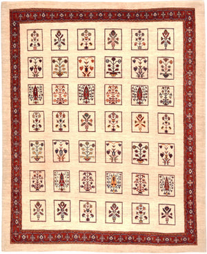 Gabbeh-matta - Loribaft Persian - 326 x 261 cm - röd