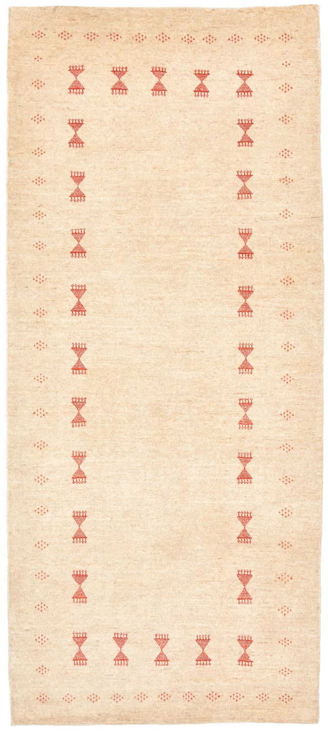 Runner Gabbeh-matta - Loribaft Persian - 201 x 85 cm - beige