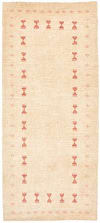 Runner Gabbeh-matta - Loribaft Persian - 201 x 85 cm - beige