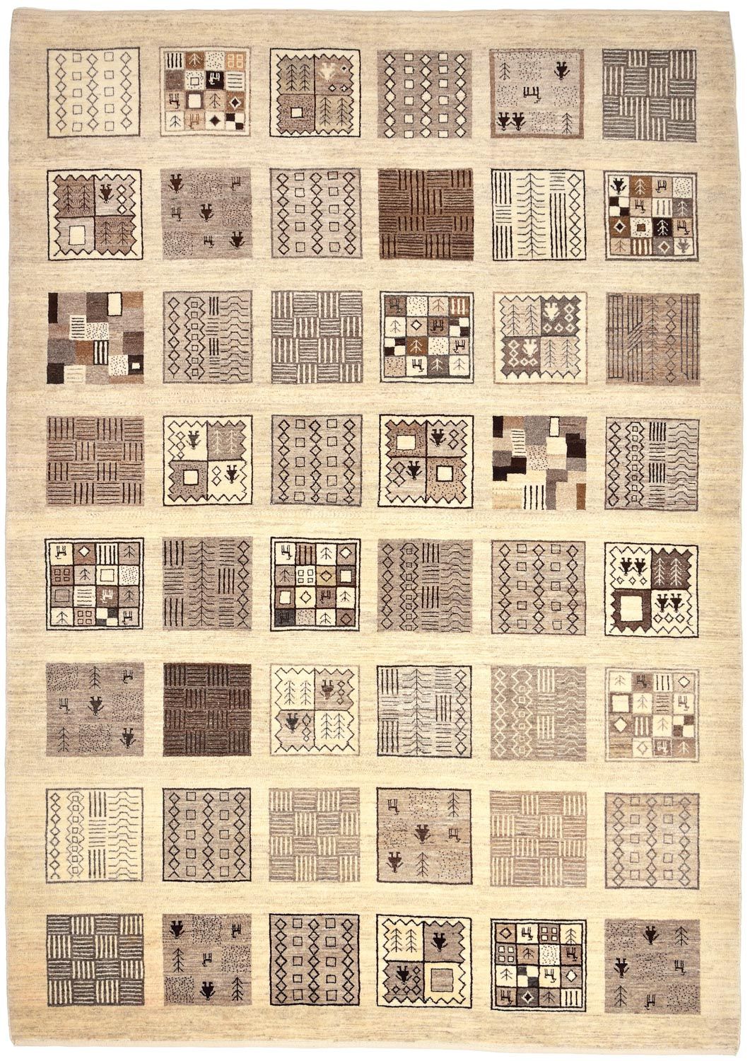 Gabbeh-matta - Loribaft Persian - 296 x 206 cm - ljusbrun