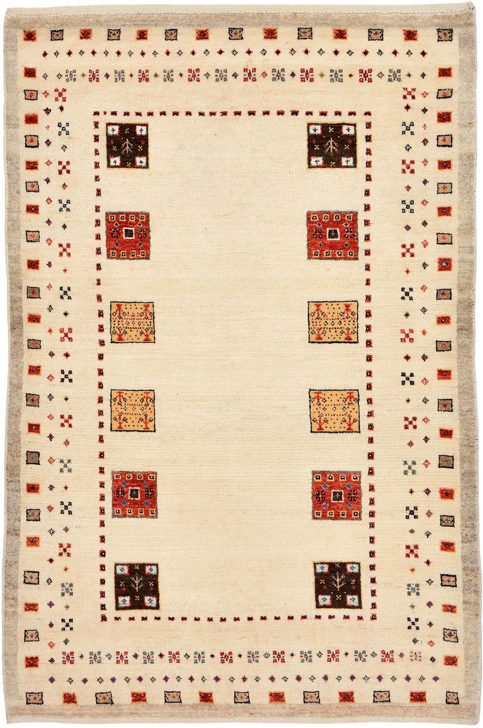Gabbeh-matta - Loribaft Persian - 127 x 84 cm - flerfärgad