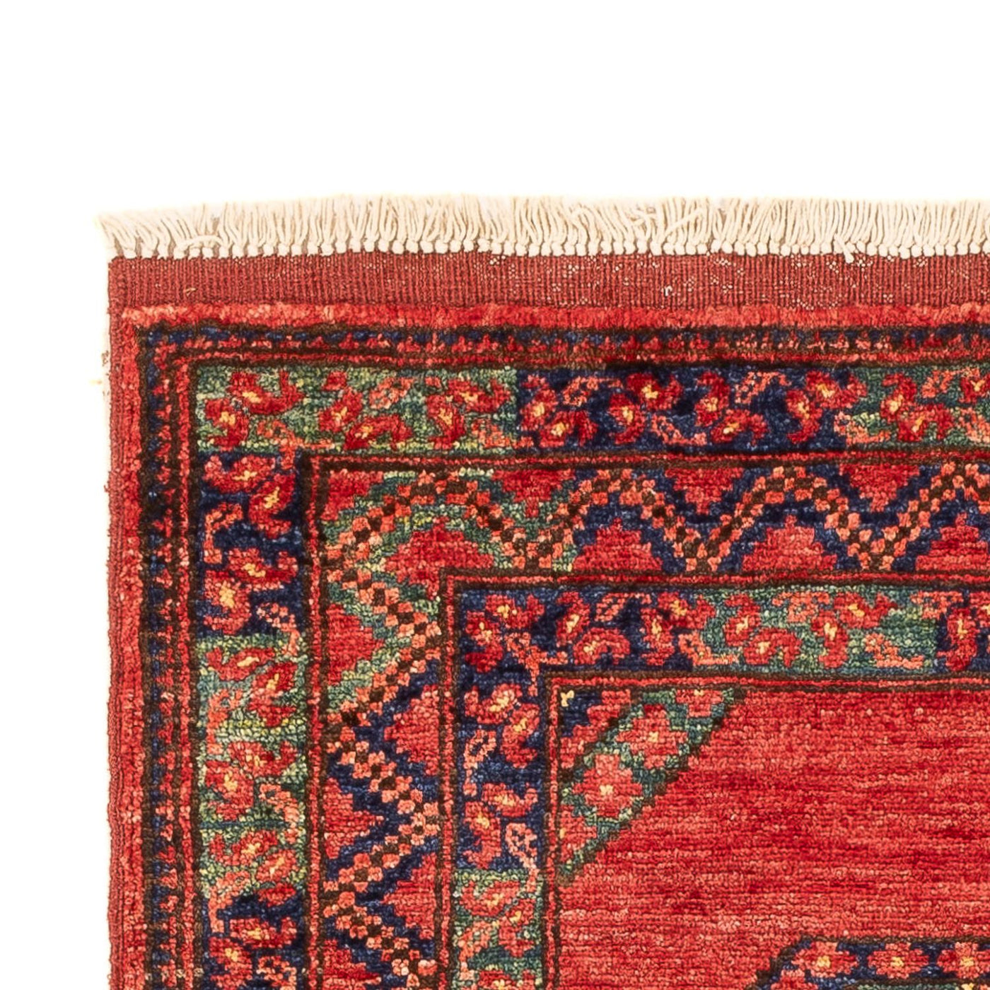 Runner Afghansk matta - 207 x 86 cm - röd