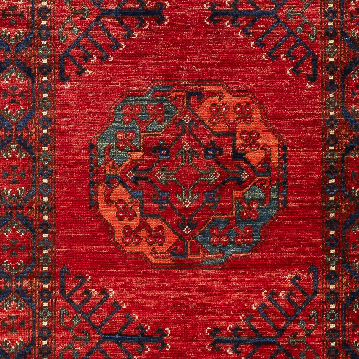 Runner Afghansk matta - 207 x 80 cm - röd