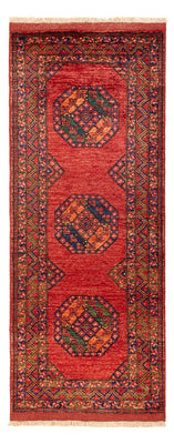 Runner Afghansk matta - 206 x 84 cm - röd