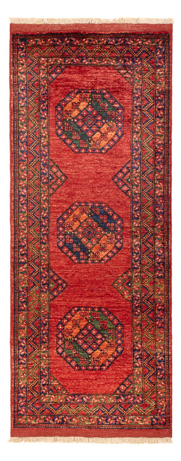 Runner Afghansk matta - 206 x 84 cm - röd