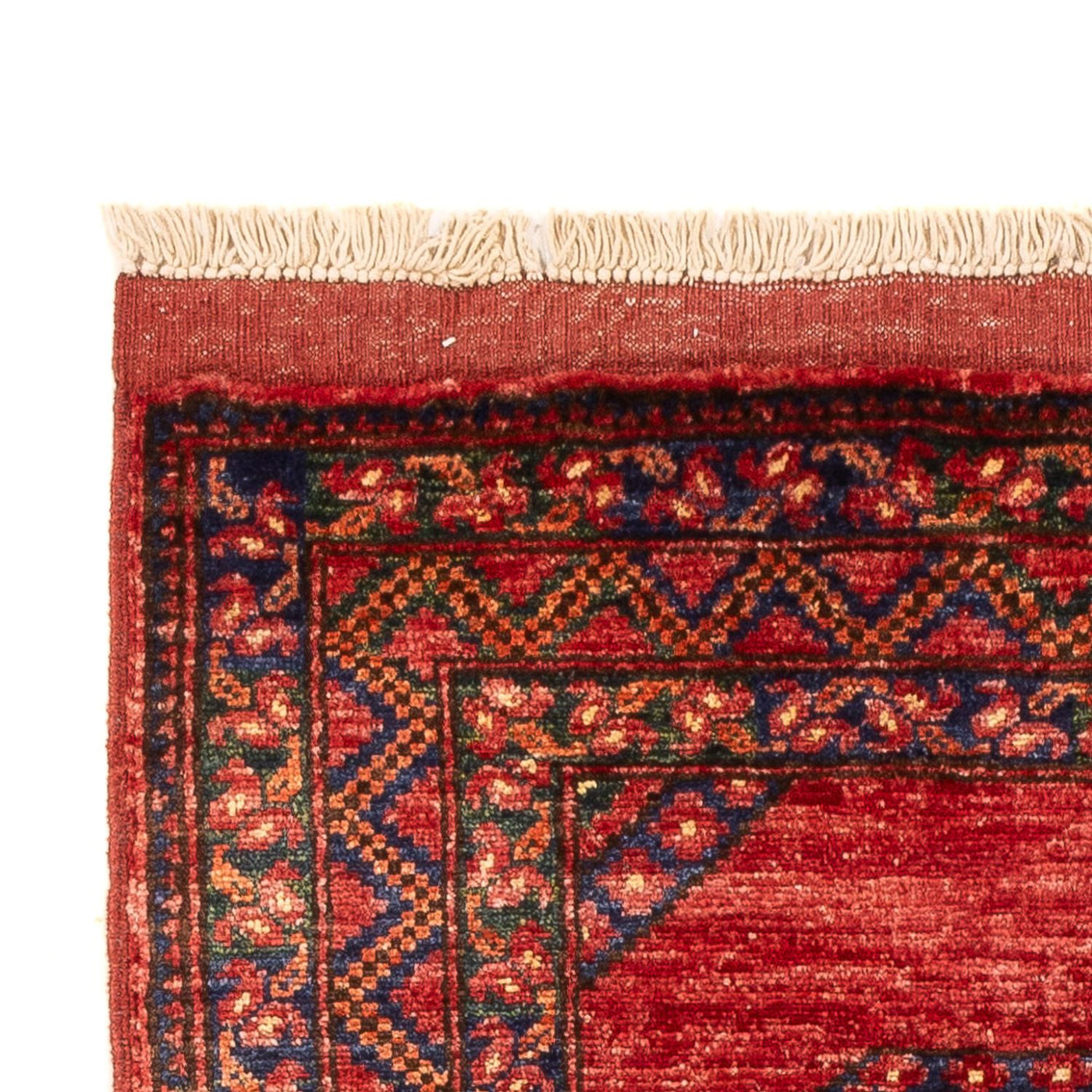 Runner Afghansk matta - 206 x 84 cm - röd