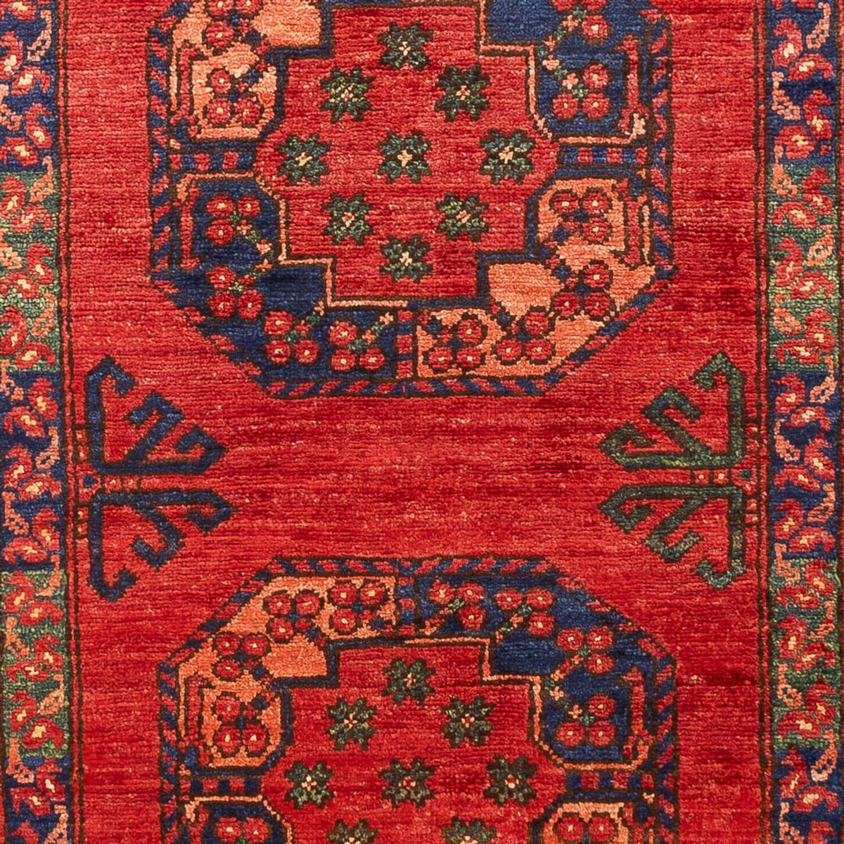 Runner Afghansk matta - 216 x 83 cm - röd