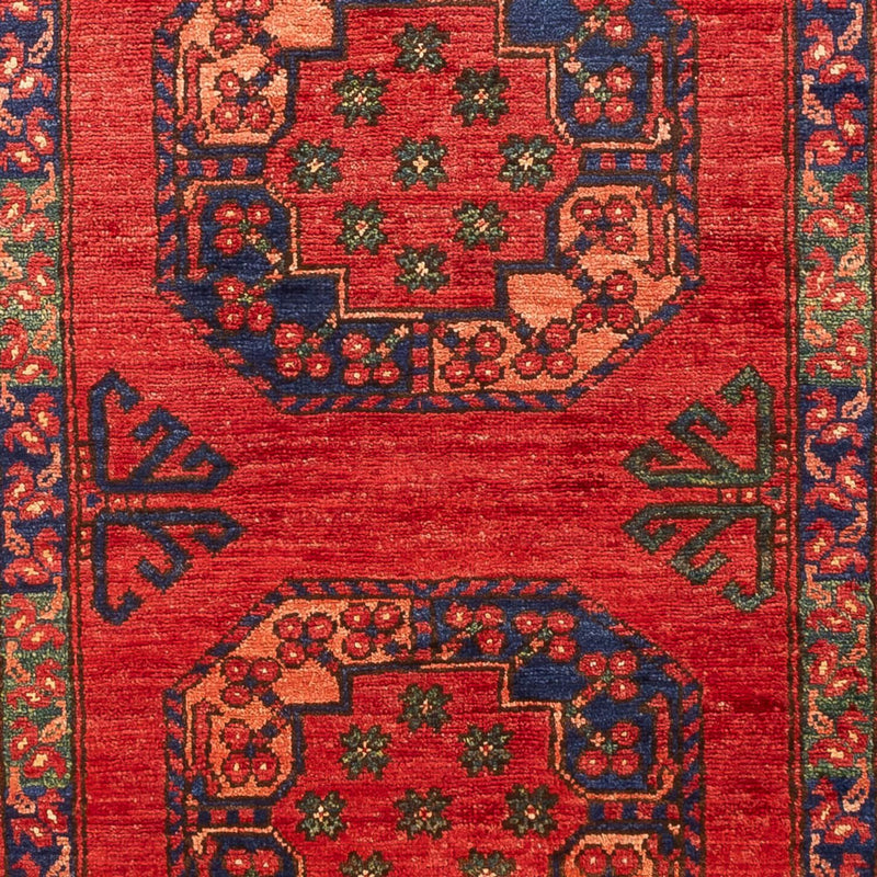 Runner Afghansk matta - 216 x 83 cm - röd