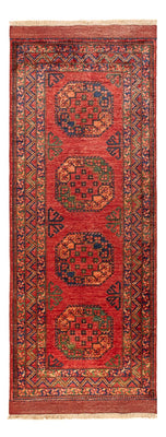 Runner Afghansk matta - 204 x 82 cm - röd