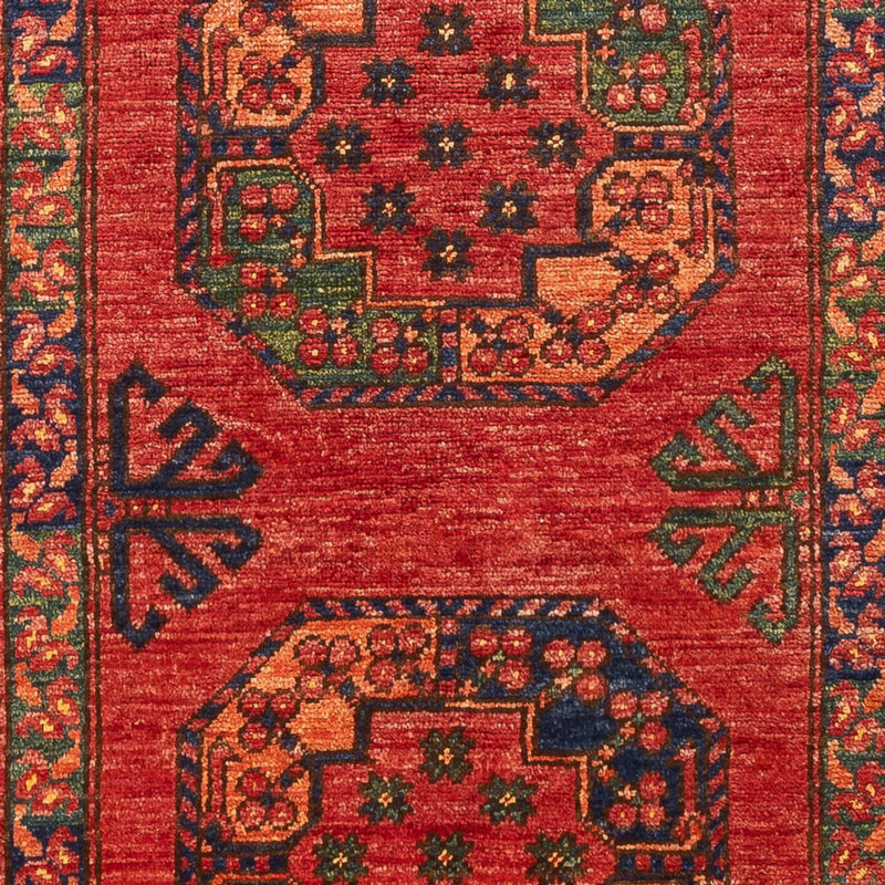 Runner Afghansk matta - 204 x 82 cm - röd